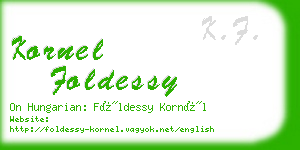 kornel foldessy business card